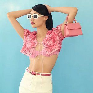 Hutch | Cropped Rosette Appliqué Topper | NEW!